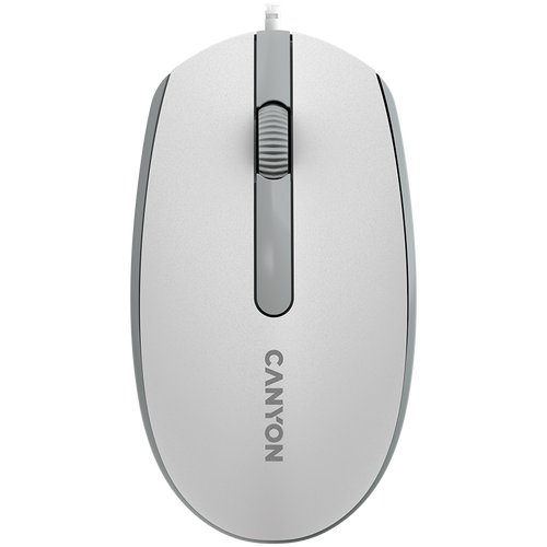 CANYON Mysz przewodowa M-10 Biało - Szara