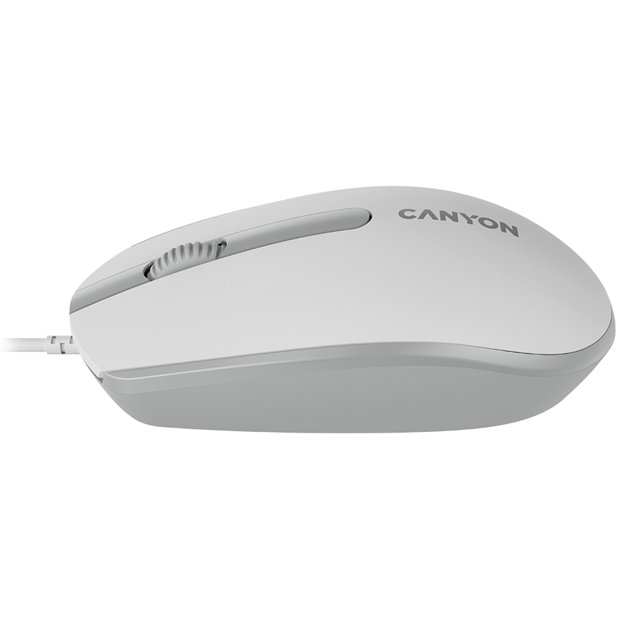 CANYON Mysz przewodowa M-10 Biało - Szara