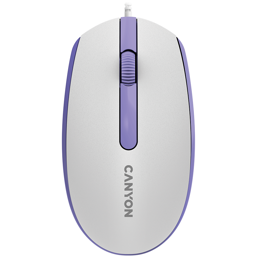 CANYON Mysz przewodowa M-10 Biało - Lawendowa