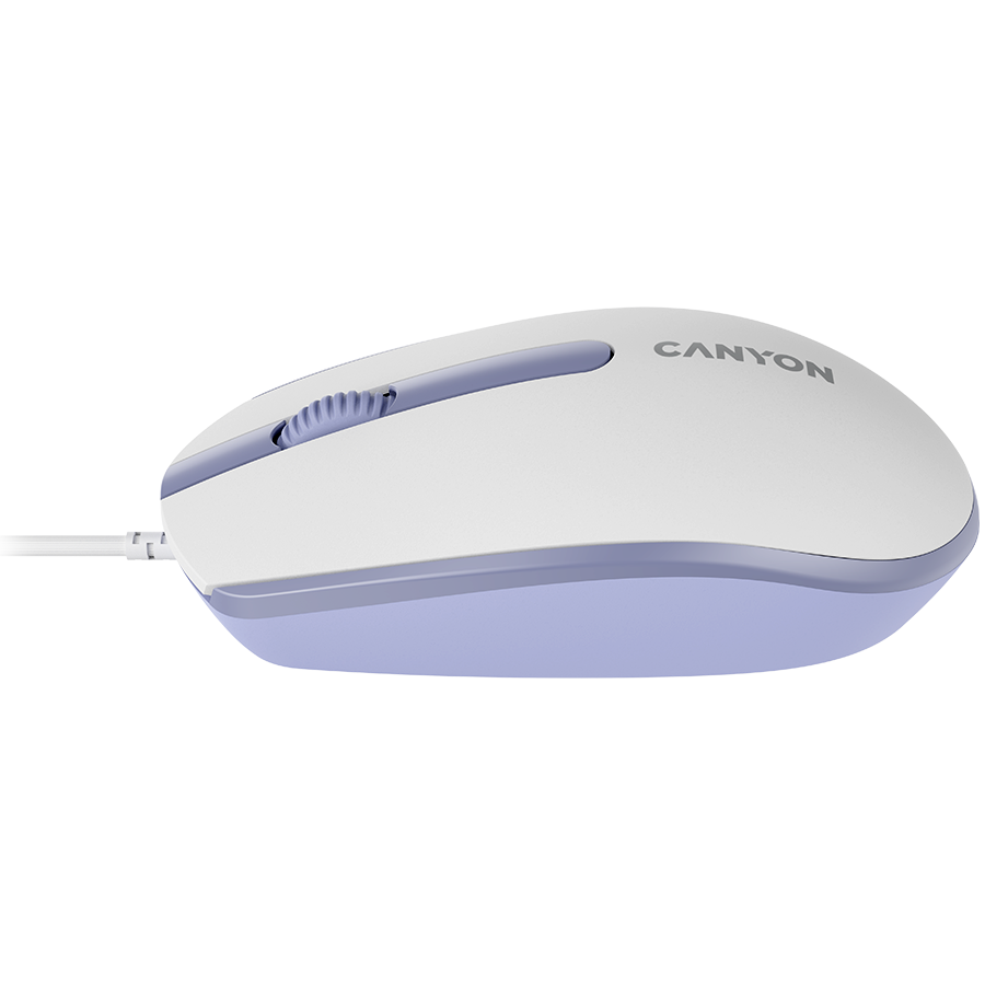 CANYON Mysz przewodowa M-10 Biało - Lawendowa