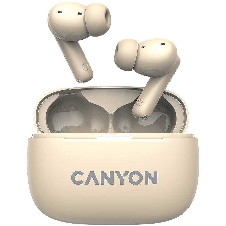 CANYON Słuchawki dokanałowe OnGo 10 ANC i ENC Beżowe