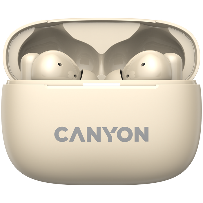CANYON Słuchawki dokanałowe OnGo 10 ANC i ENC Beżowe