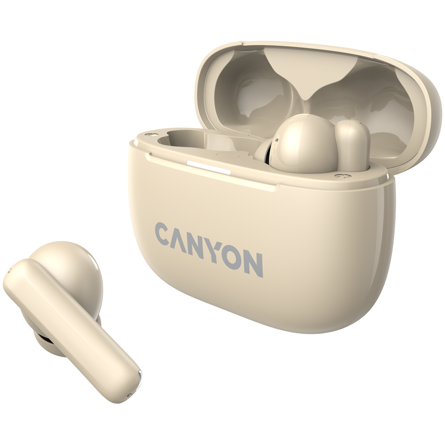 CANYON Słuchawki dokanałowe OnGo 10 ANC i ENC Beżowe