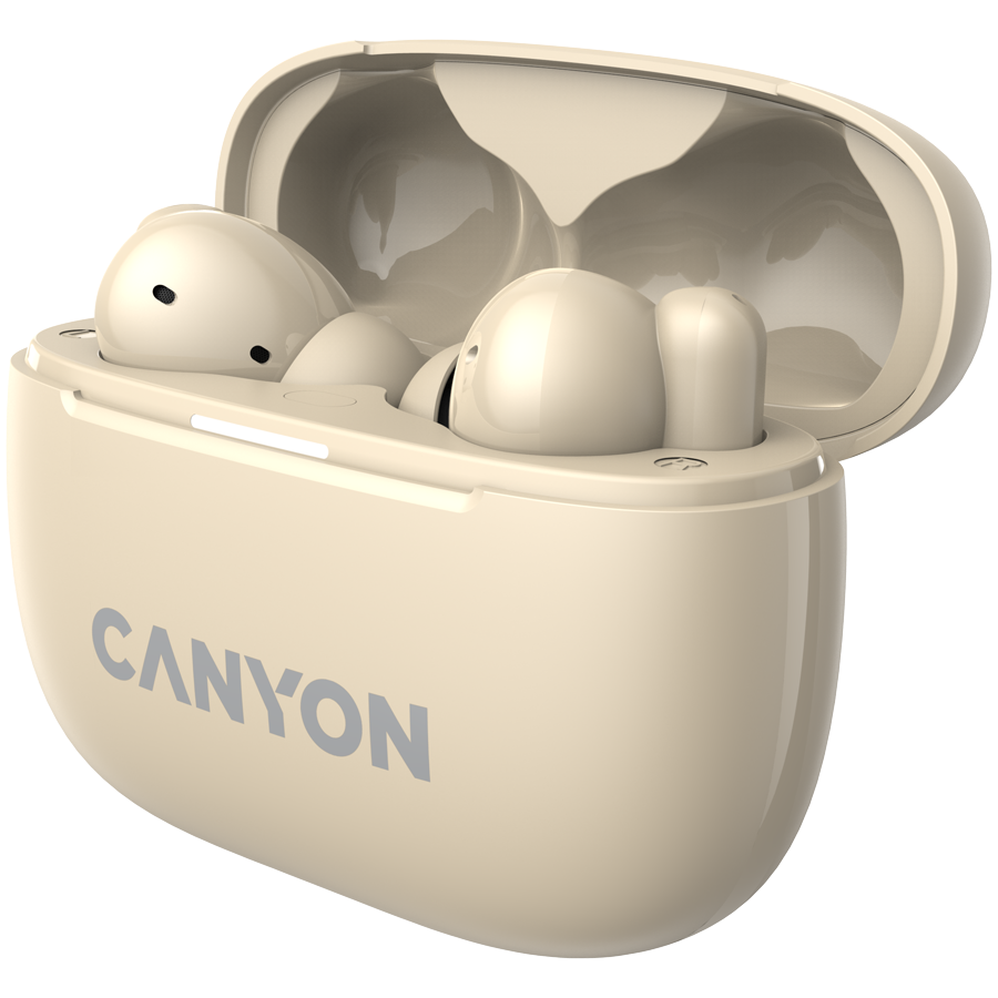 CANYON Słuchawki dokanałowe OnGo 10 ANC i ENC Beżowe