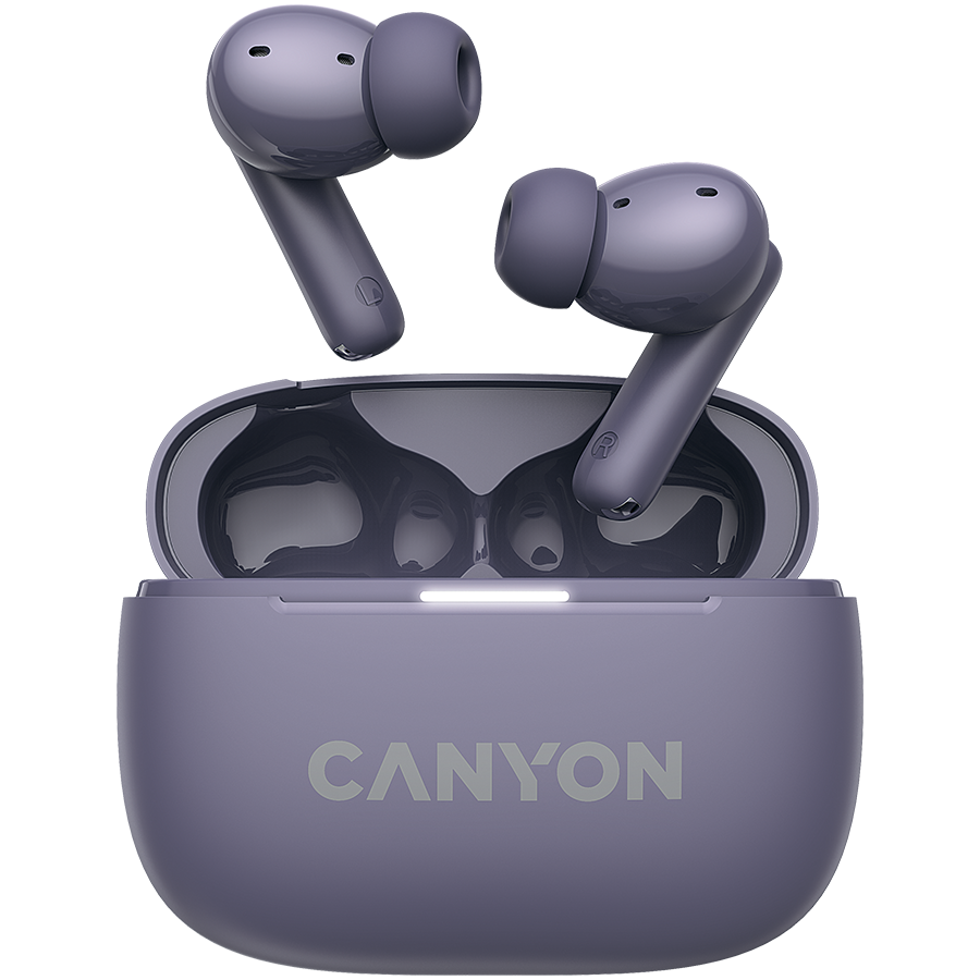 CANYON Słuchawki dokanałowe OnGo 10 ANC i ENC Fioletowe