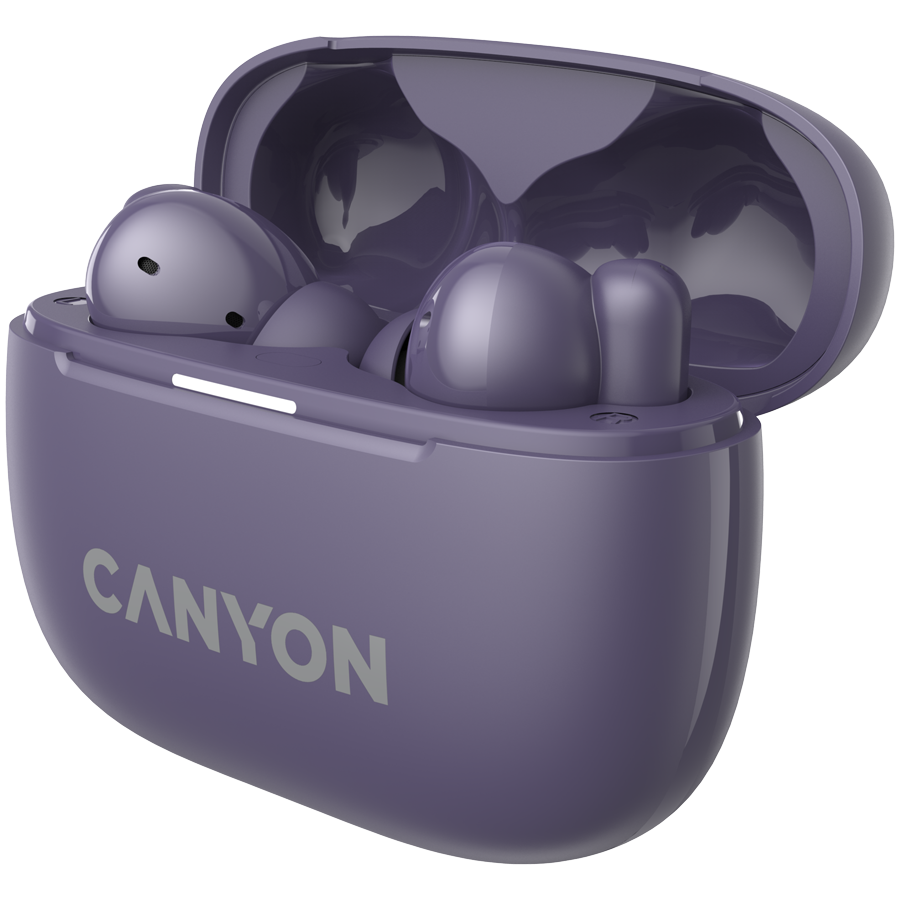 CANYON Słuchawki dokanałowe OnGo 10 ANC i ENC Fioletowe