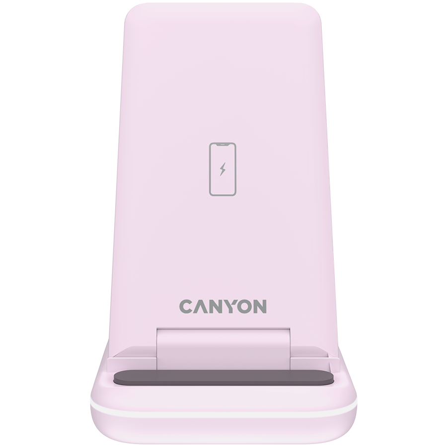 CANYON Ładowarka bezprzewodowa WS-304 15W 3w1 Iced Pink