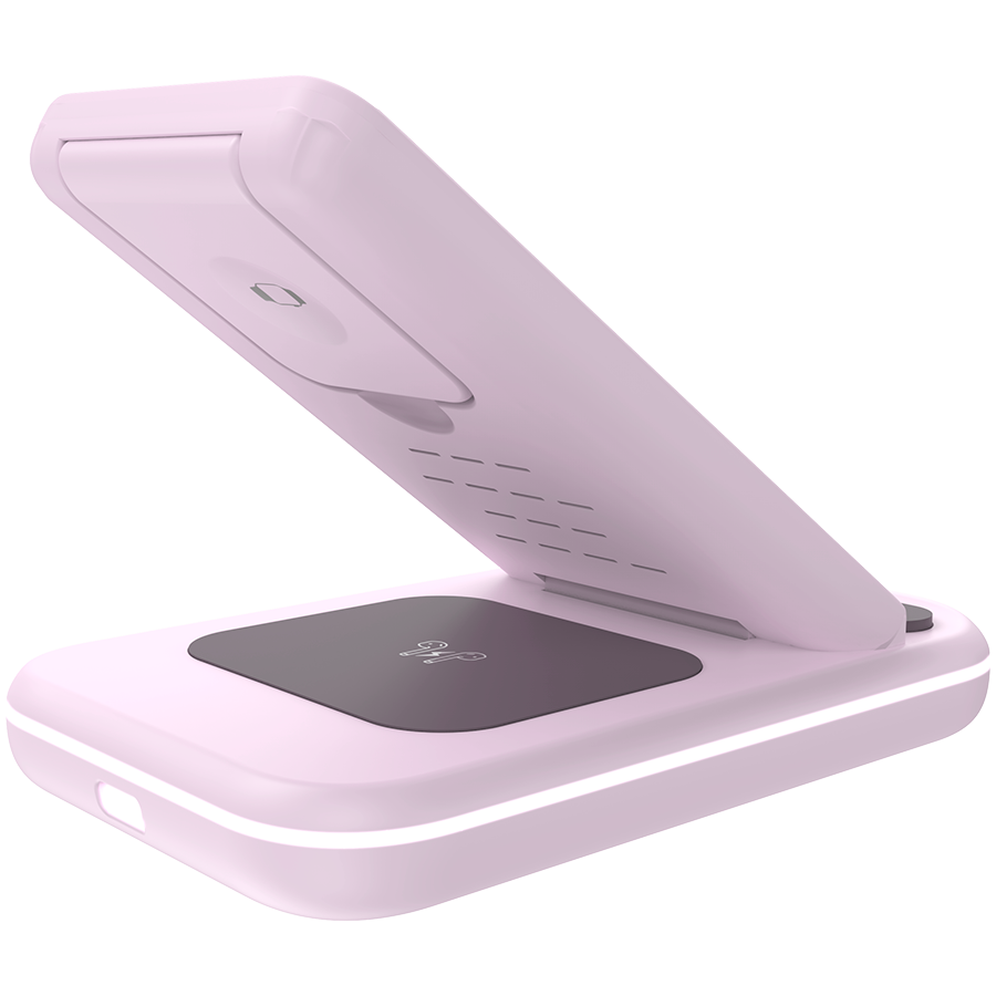 CANYON Ładowarka bezprzewodowa WS-304 15W 3w1 Iced Pink