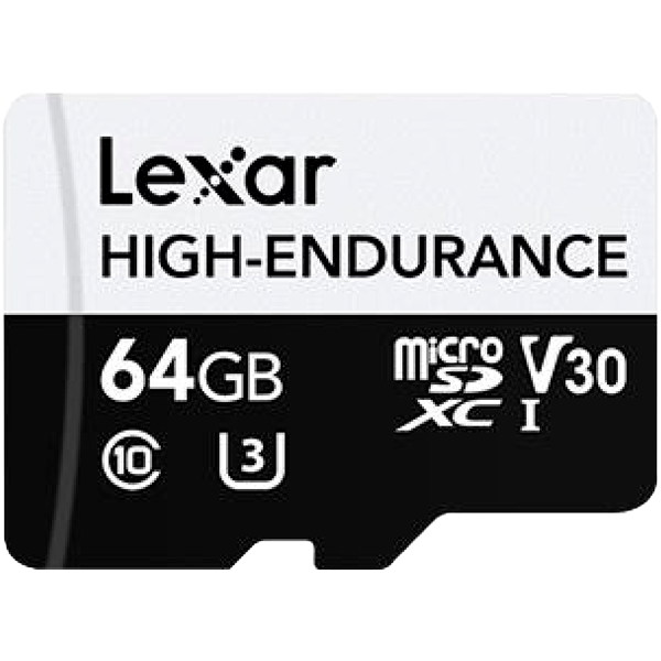 LEXAR HIGH ENDURANCE 64GB microSDXC 100MB/s C10 A1 V30 U3-2