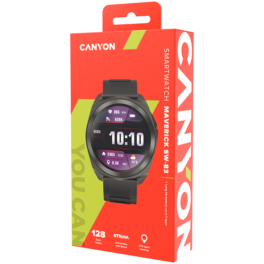 CANYON Smartwatch Maveric SW-83 GPS Czarny-7
