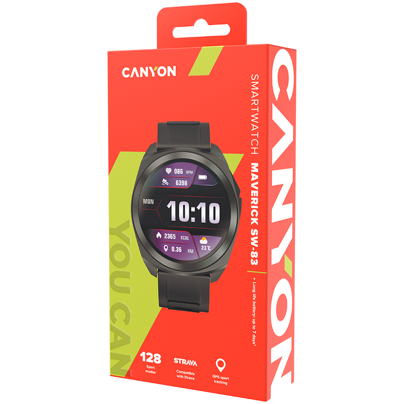 CANYON Smartwatch Maveric SW-83 GPS Czarny-7