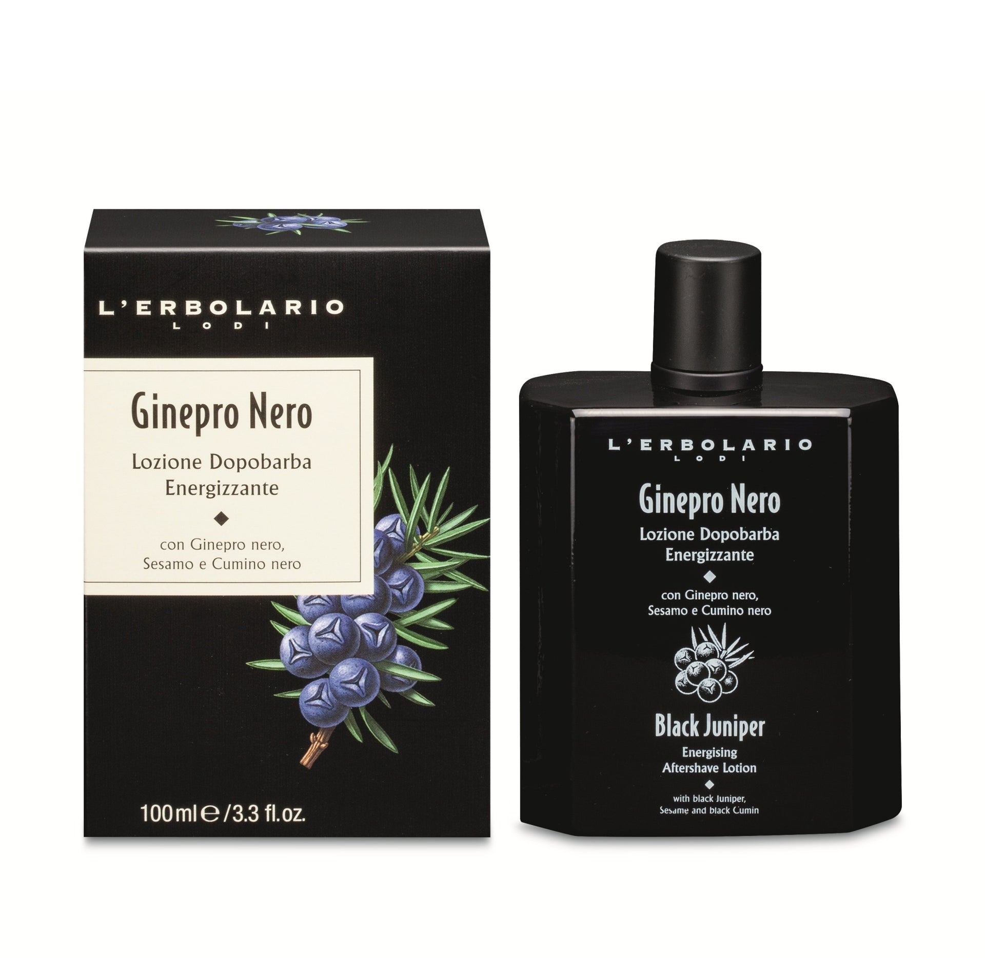 L'ERBOLARIO GINEPRO NERO ENERGETYZUJĄCY PŁYN PO GOLENIU, 100 ML