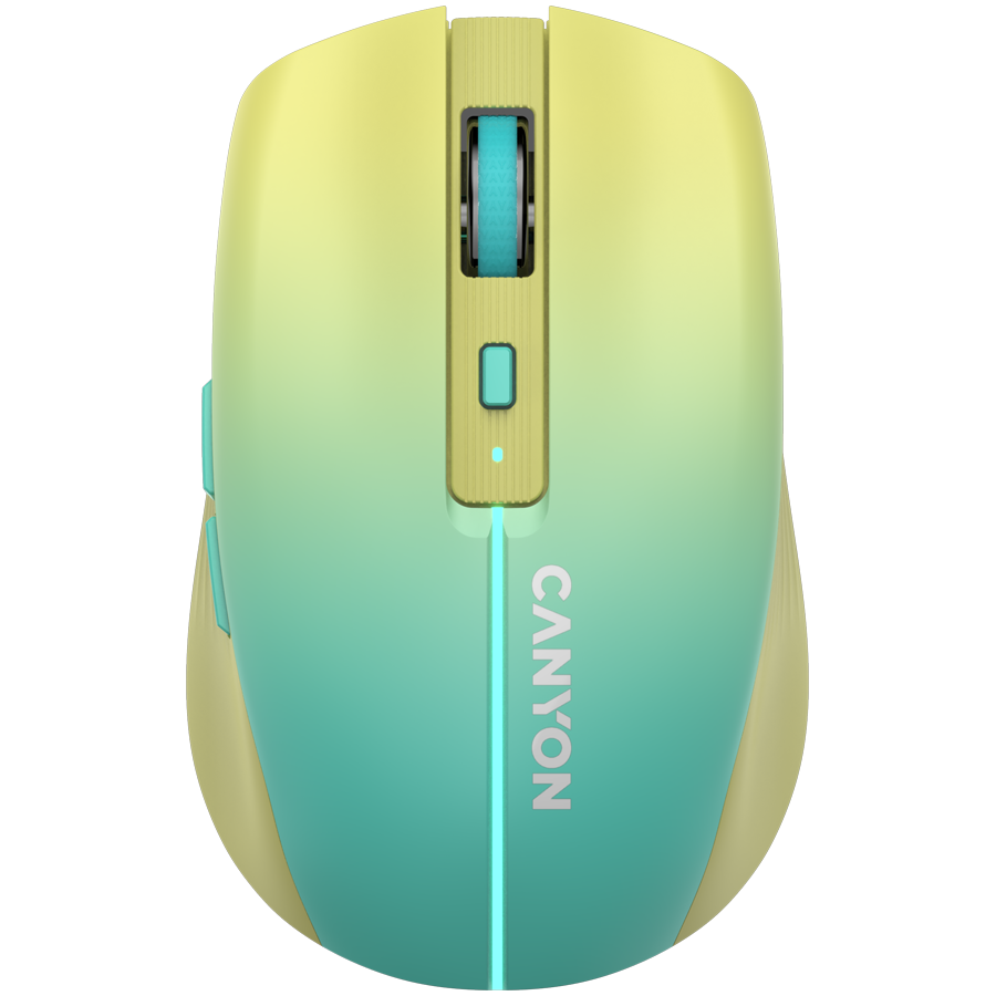 CANYON Mysz bezprzewodowa MW-44 Ładowanie USB-C Żółto - Niebieska