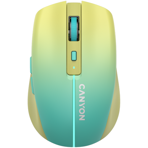 CANYON Mysz bezprzewodowa MW-44 Ładowanie USB-C Żółto - Niebieska