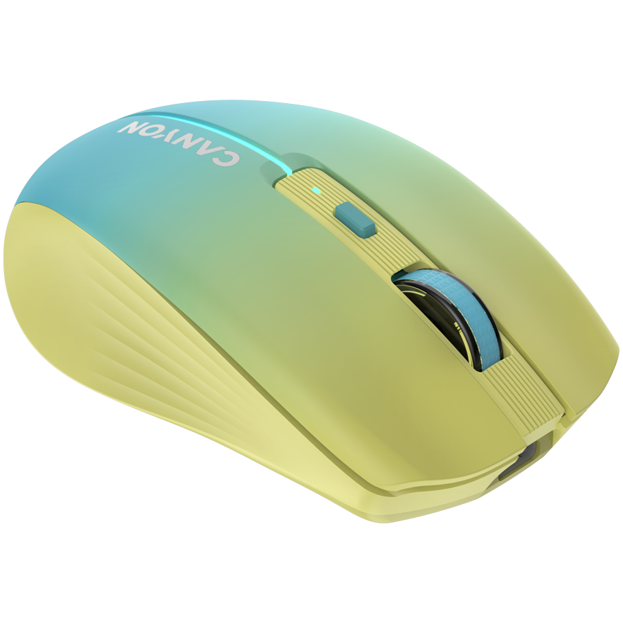 CANYON Mysz bezprzewodowa MW-44 Ładowanie USB-C Żółto - Niebieska
