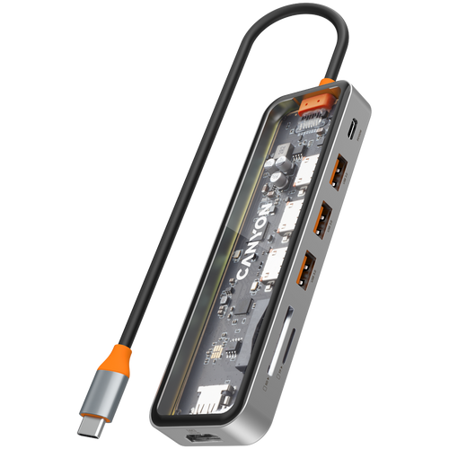 CANYON HUB DS-13 7 w 1 4k USB-C Transparentny