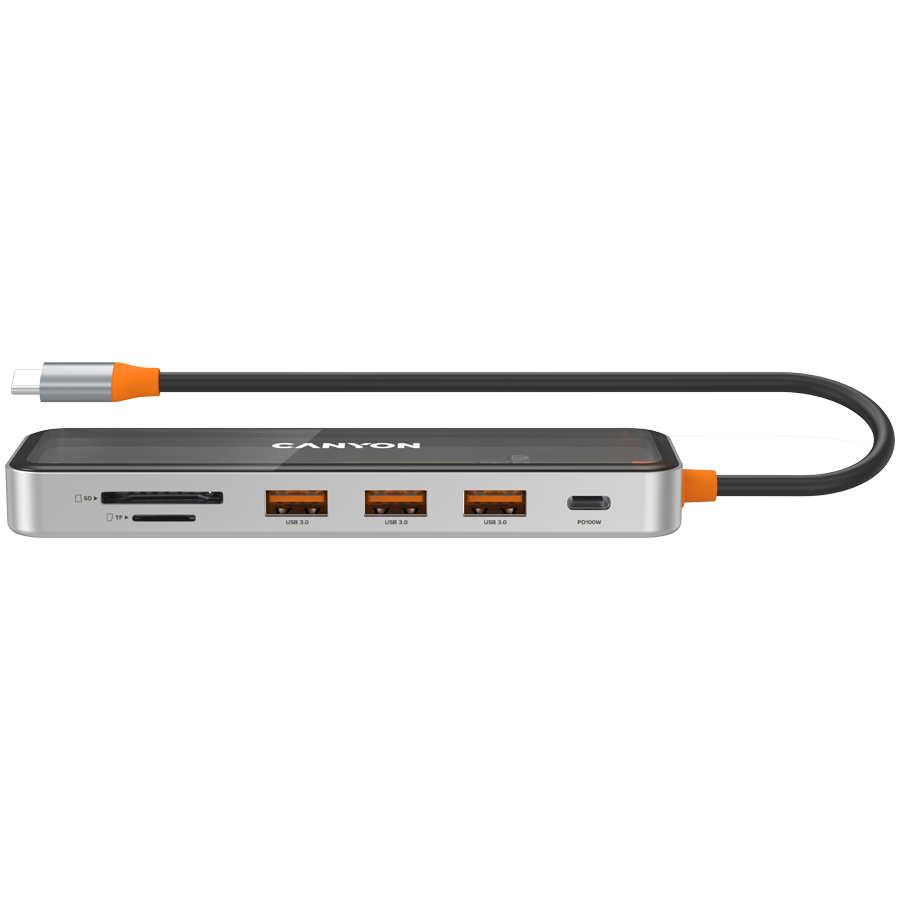 CANYON HUB DS-13 7 w 1 4k USB-C Transparentny