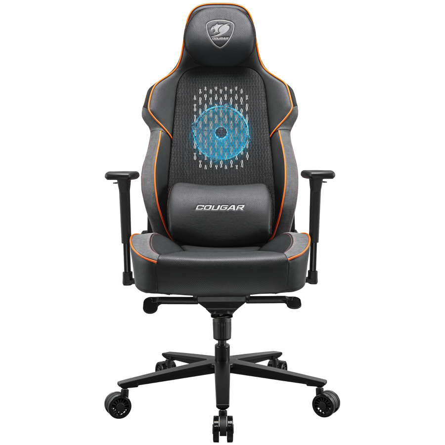 COUGAR Fotel Gamingowy NxSys Aero, Czarno Pomarańczowy
