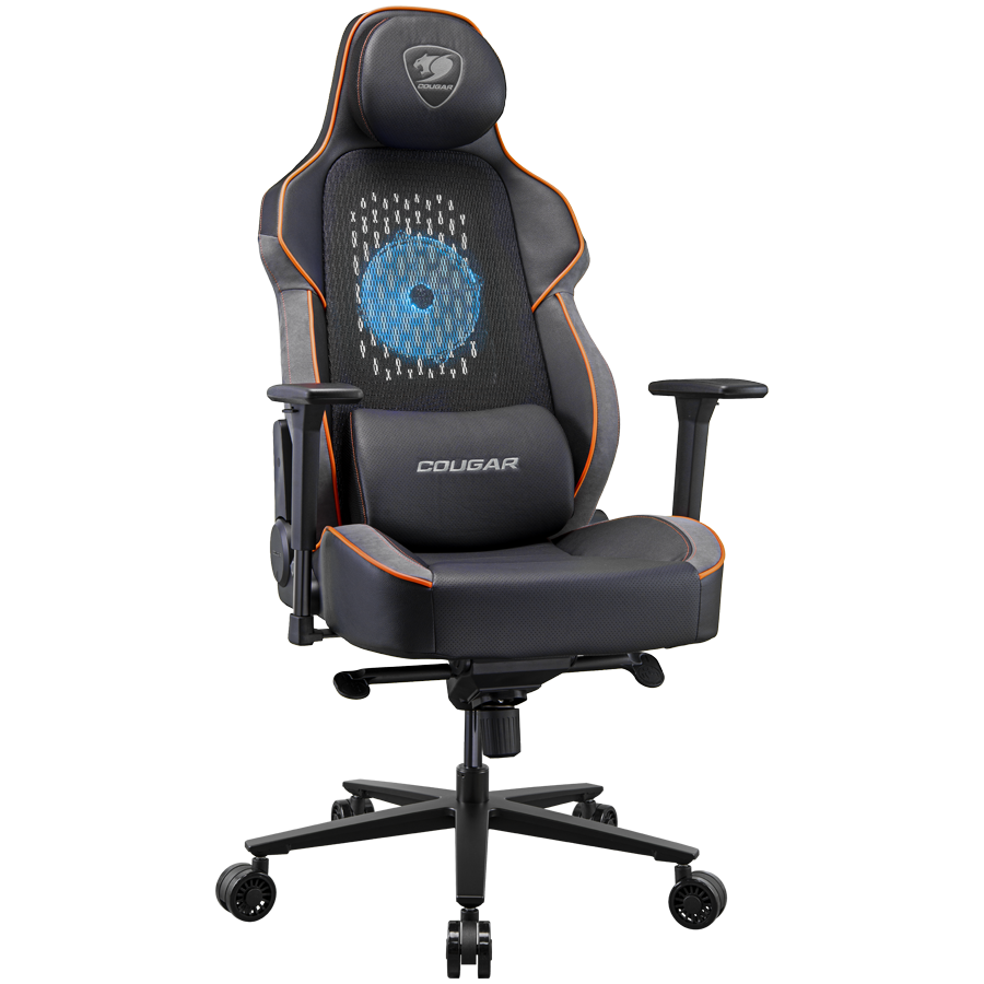 COUGAR Fotel Gamingowy NxSys Aero, Czarno Pomarańczowy