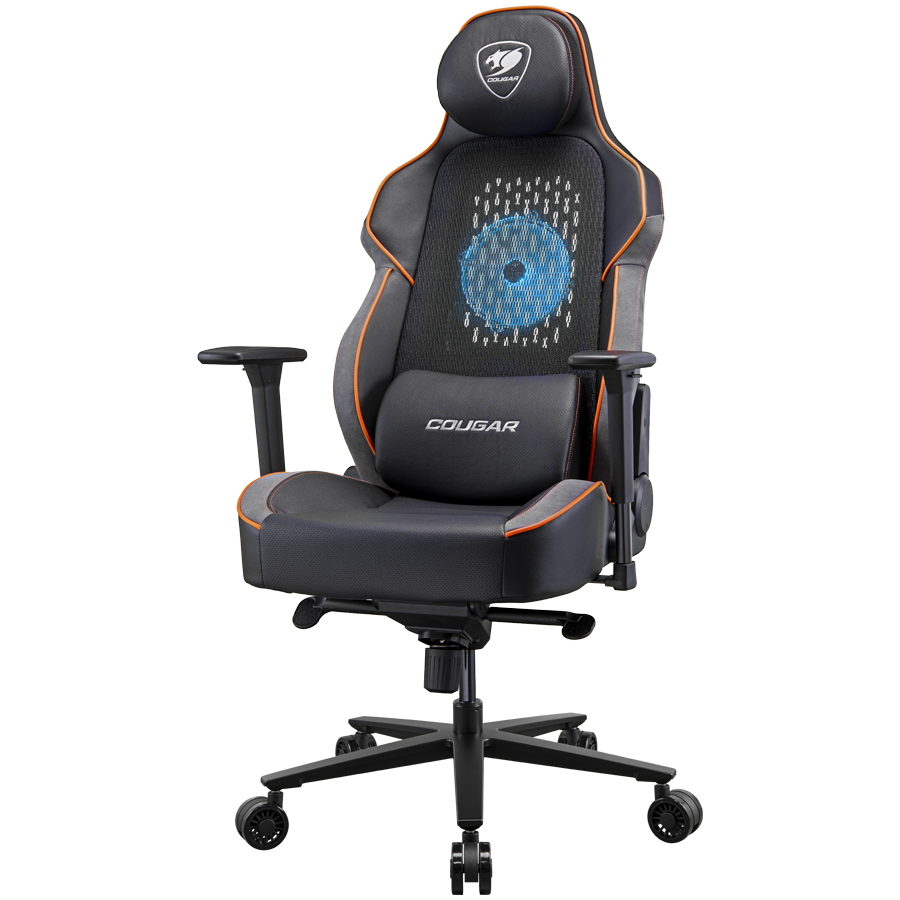 COUGAR Fotel Gamingowy NxSys Aero, Czarno Pomarańczowy