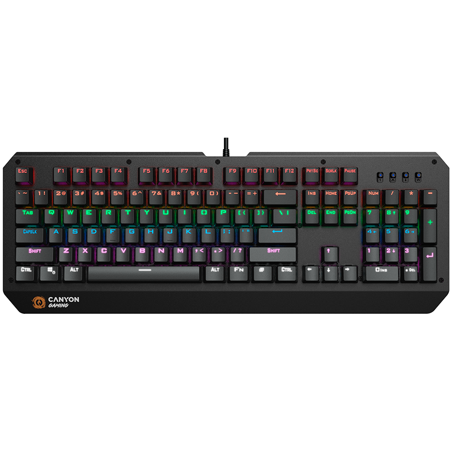 CANYON Klawiatura gamingowa Hazard GK-6 RGB US Przewodowa Czarna-1