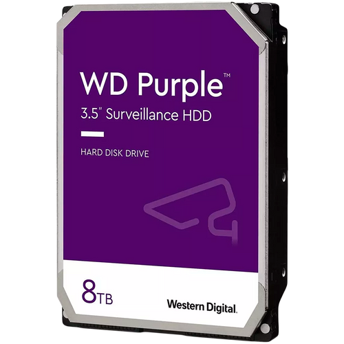 HDD Video WD Purple 8TB CMR, 3.5'', 256MB, 5640 RPM, SATA, TBW: 180