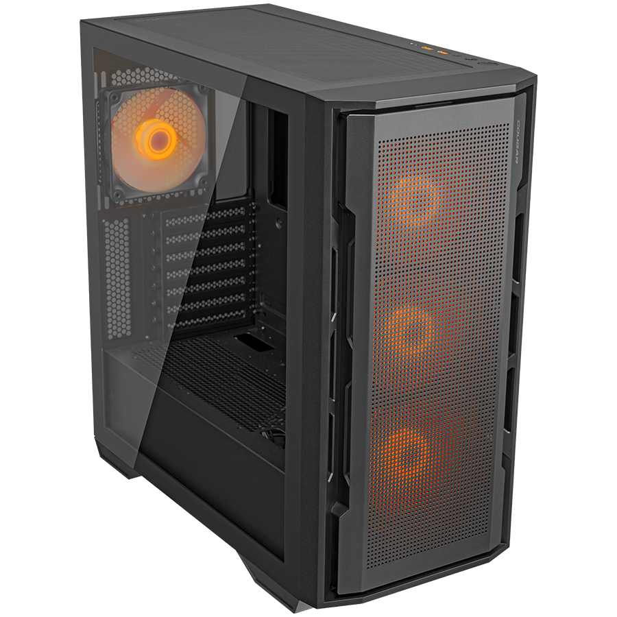 COUGAR Obudowa Uniface RGB , Midi Tower, Czarna