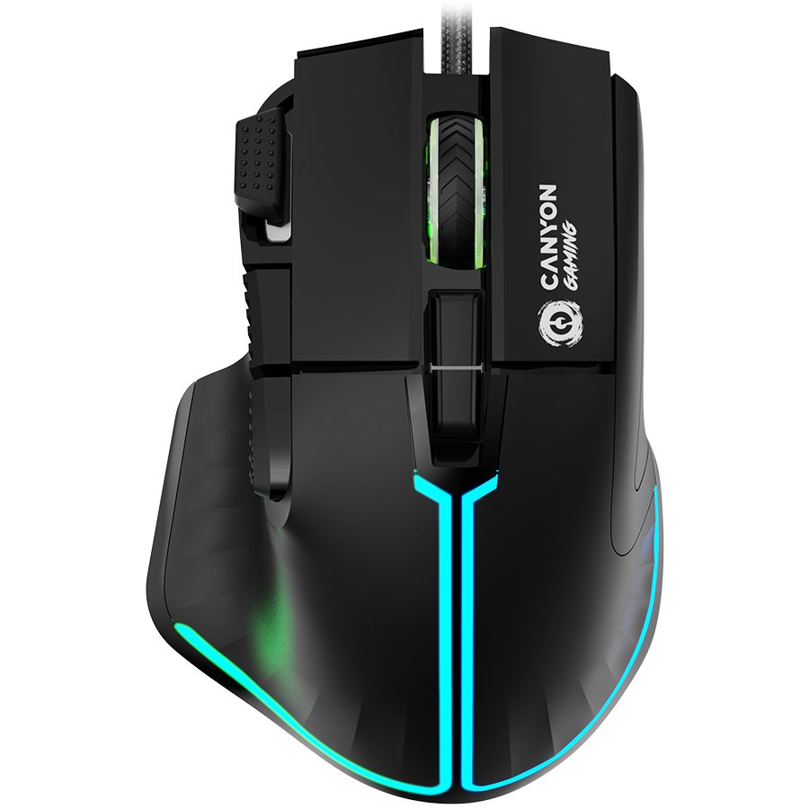 CANYON Mysz gamingowa Fortnax GM-636 RGB 9 Przyc. Przew. Czarna-1