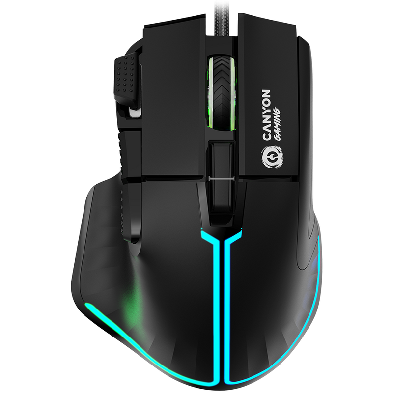 CANYON Mysz gamingowa Fortnax GM-636 RGB 9 Przyc. Przew. Czarna-1