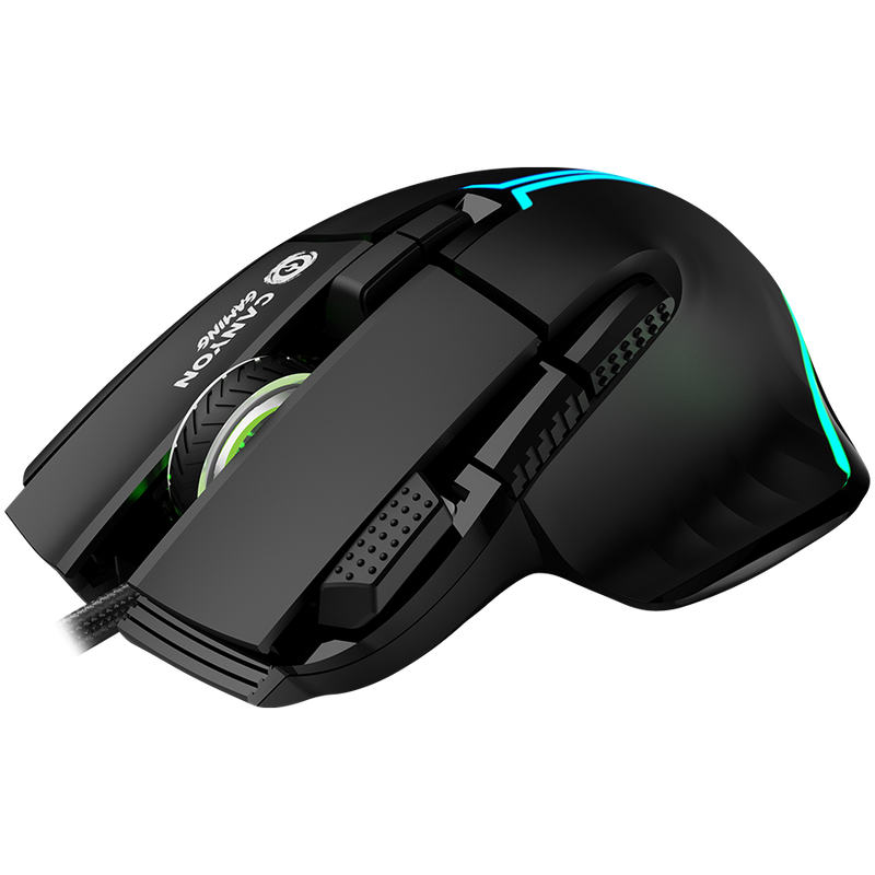 CANYON Mysz gamingowa Fortnax GM-636 RGB 9 Przyc. Przew. Czarna-3