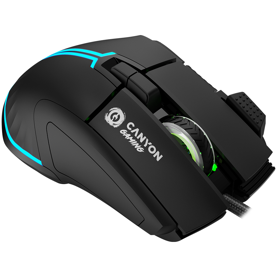 CANYON Mysz gamingowa Fortnax GM-636 RGB 9 Przyc. Przew. Czarna-4
