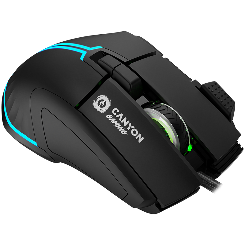 CANYON Mysz gamingowa Fortnax GM-636 RGB 9 Przyc. Przew. Czarna-4