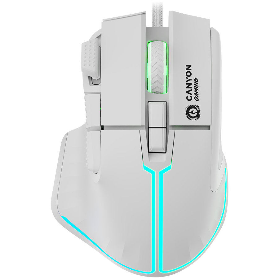 CANYON Mysz gamingowa Fortnax GM-636 RGB 9 Przyc. Przew. Biała-1