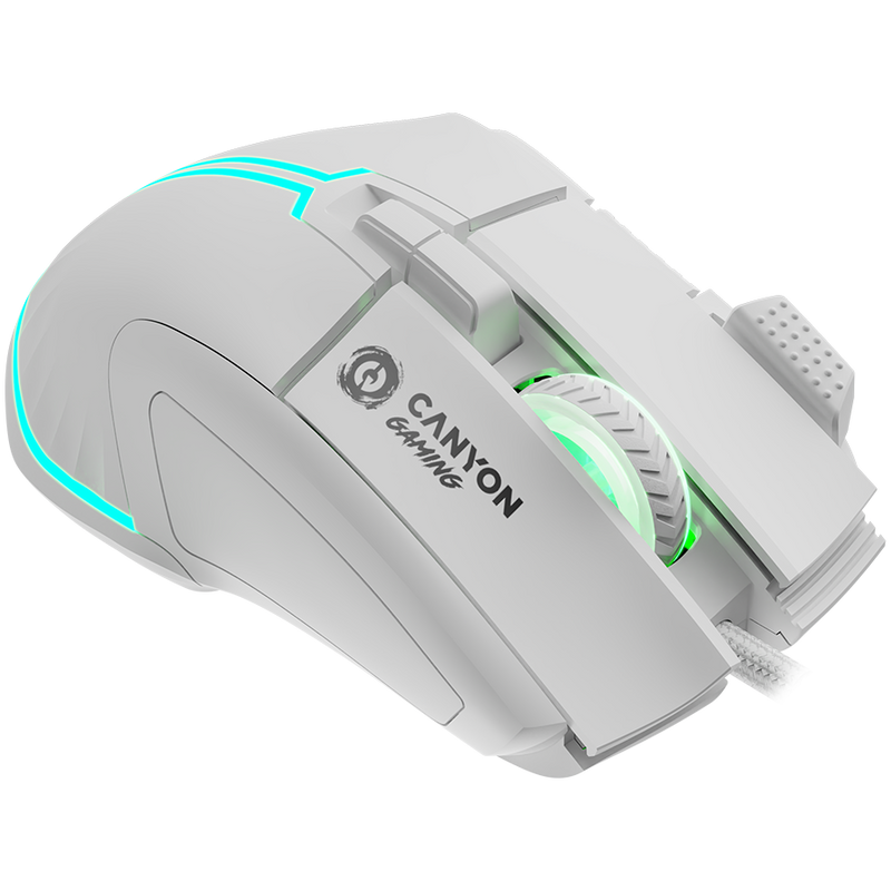 CANYON Mysz gamingowa Fortnax GM-636 RGB 9 Przyc. Przew. Biała-4