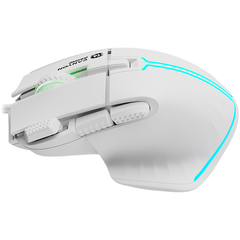 CANYON Mysz gamingowa Fortnax GM-636 RGB 9 Przyc. Przew. Biała-5