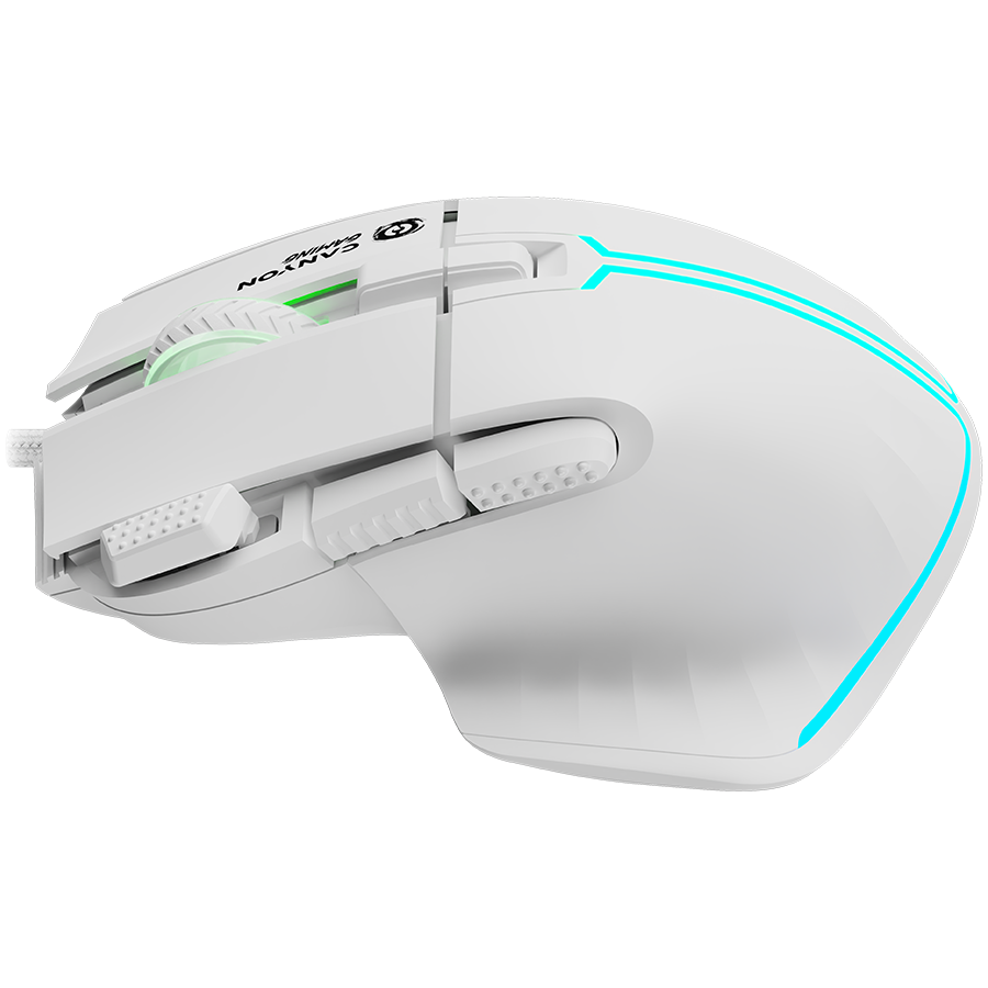 CANYON Mysz gamingowa Fortnax GM-636 RGB 9 Przyc. Przew. Biała-10