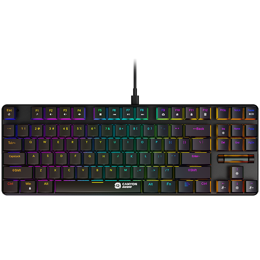 CANYON Klawiatura gamingowa Cometstrike TKL GK-50 Przew. Czarna