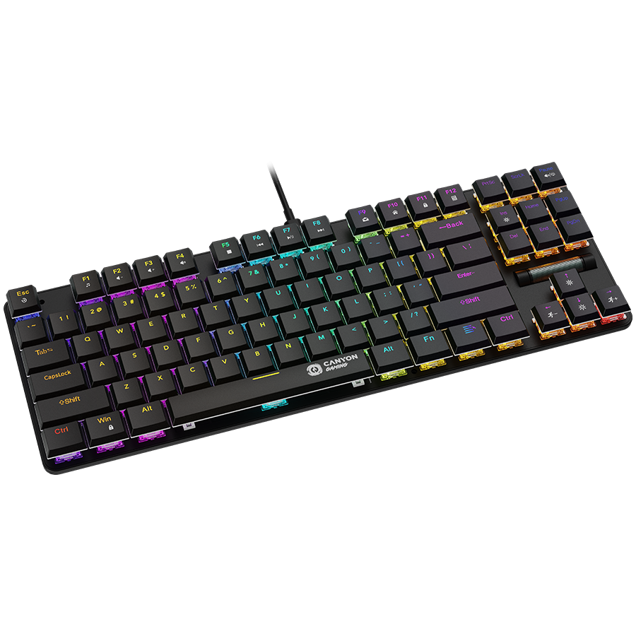 CANYON Klawiatura gamingowa Cometstrike TKL GK-50 Przew. Czarna