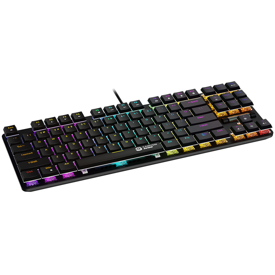 CANYON Klawiatura gamingowa Cometstrike TKL GK-50 Przew. Czarna