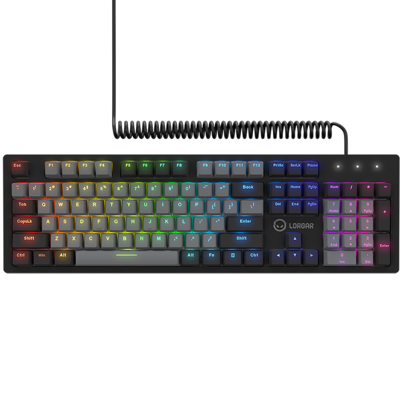 LORGAR Klawiatura Gamingowa Azar 514, przewodowa, RGB, Czarna-1