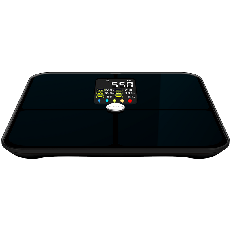 AENO BS2S Waga łazienkowa Smart 16 wskaźników ciała do 180 kg Czarna-5