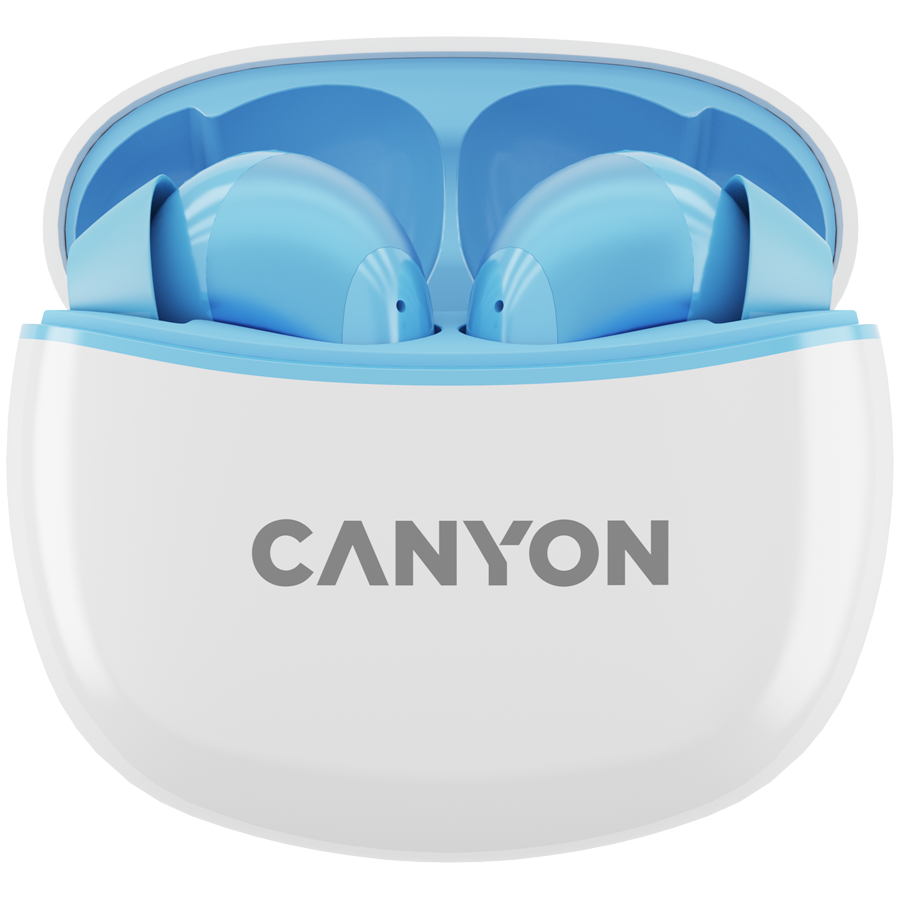 CANYON Słuchawki dokanałowe TWS-5 Etui Niebieskie