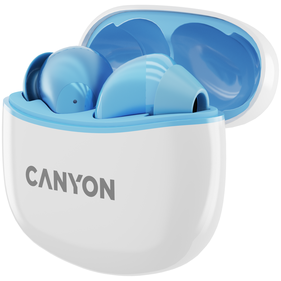 CANYON Słuchawki dokanałowe TWS-5 Etui Niebieskie
