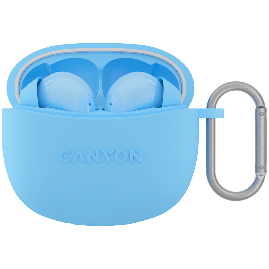 CANYON Słuchawki dokanałowe TWS-5 Etui Niebieskie