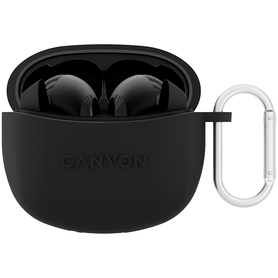 CANYON Słuchawki dokanałowe TWS-5 Etui Czarne