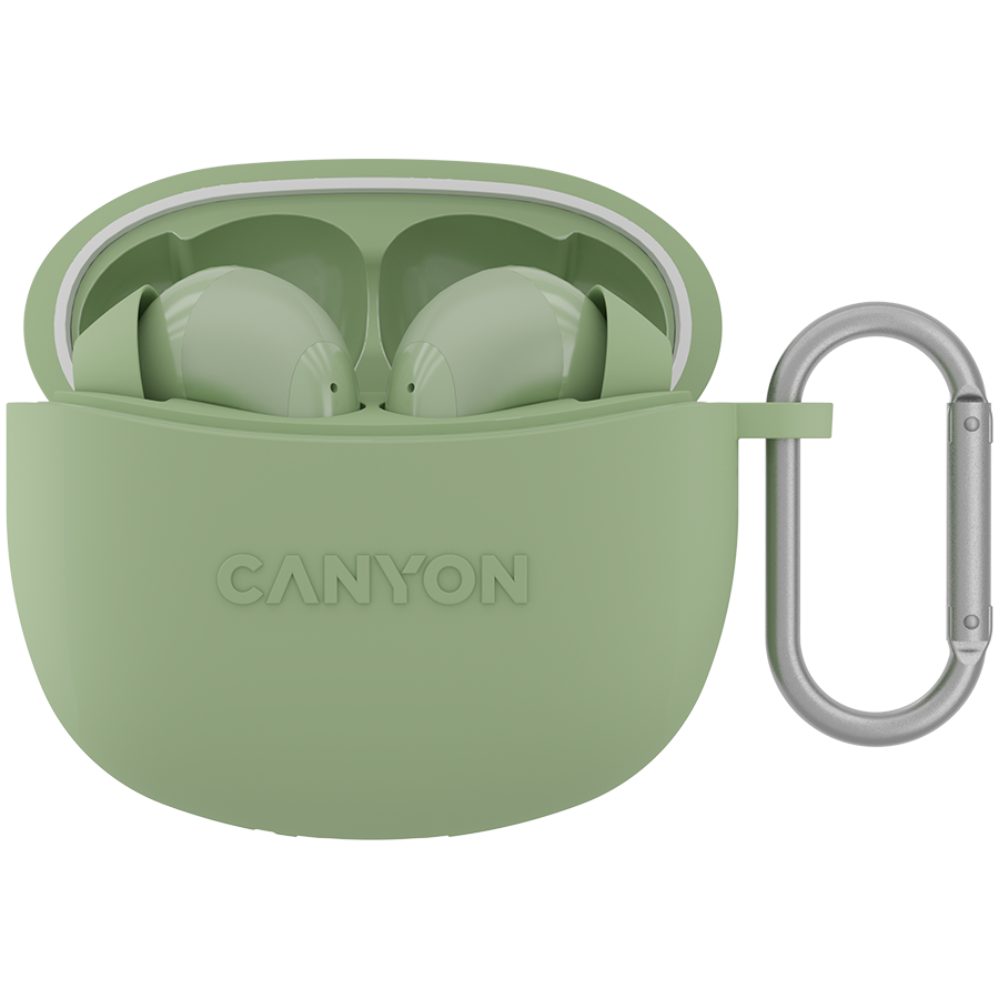 CANYON Słuchawki dokanałowe TWS-5 Etui Zielone