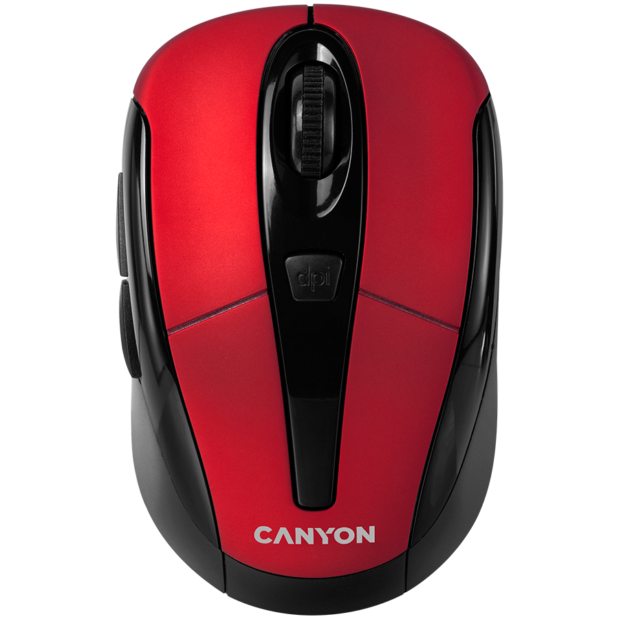 CANYON Mysz bezprzewodowa MSO-W6 Czerwona
