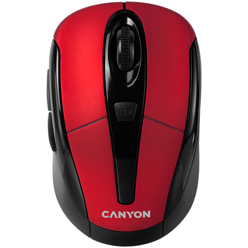 CANYON Mysz bezprzewodowa MSO-W6 Czerwona