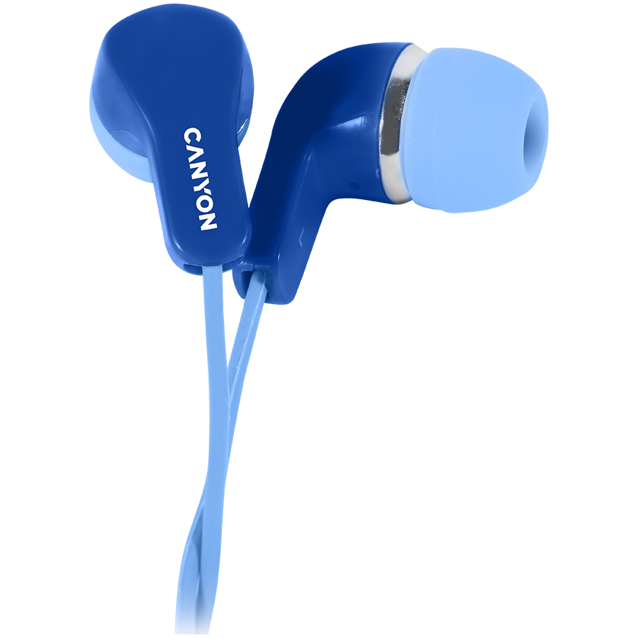 CANYON Słuchawki dokanałowe EPM-02 Mic Mini-Jack Niebieskie