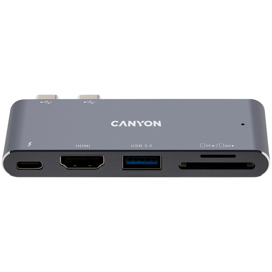 CANYON HUB DS-5 5 w 1 Thunderbolt 3 4k Szary